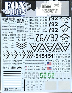 U.S. M1A1 Abrams Decal Set [2] (Decal)