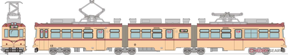 鉄道コレクション 広島電鉄 3000形 3002号 (標準塗装) (鉄道模型) その他の画像1