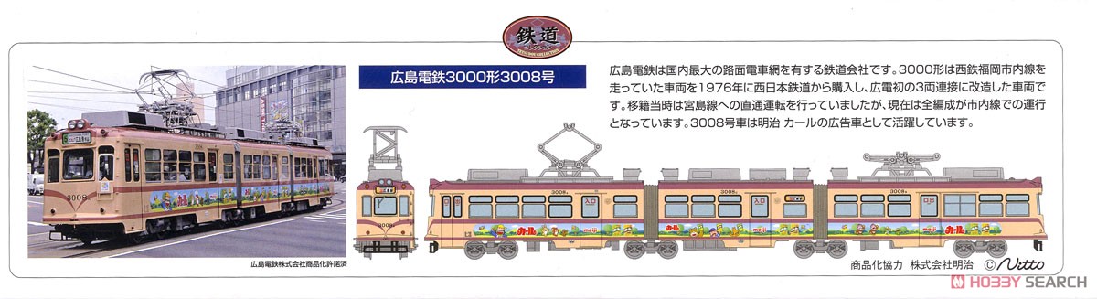 鉄道コレクション 広島電鉄 3000形 3008号 (カール広告車) (鉄道模型) 解説1