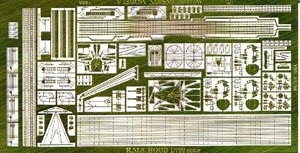 Photo-Etched Parts for HMS Hood (for Pit-Road) (Plastic model)