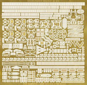 Photo-Etched Parts for HMS Warspite/HMS Malaya (for Pit-Road) (Plastic model)