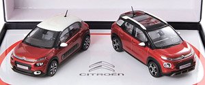 シトロエン C3 & C3 Aircross 2017 2台セット レッド (ミニカー)