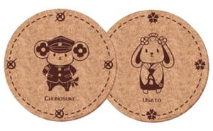 Dai Gyakuten Saiban 2 Cork Coaster Set 1 Chunosuke & Usato (Anime Toy)