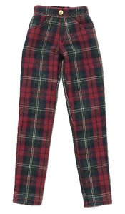 Straight Pants (Red Check) (Fashion Doll)