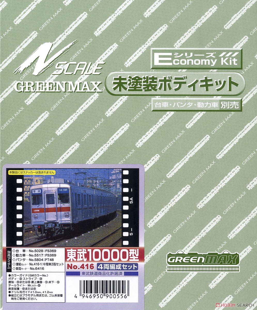 東武 10000型 4輛編成セット (基本・4両・組み立てキット) (鉄道模型) パッケージ1