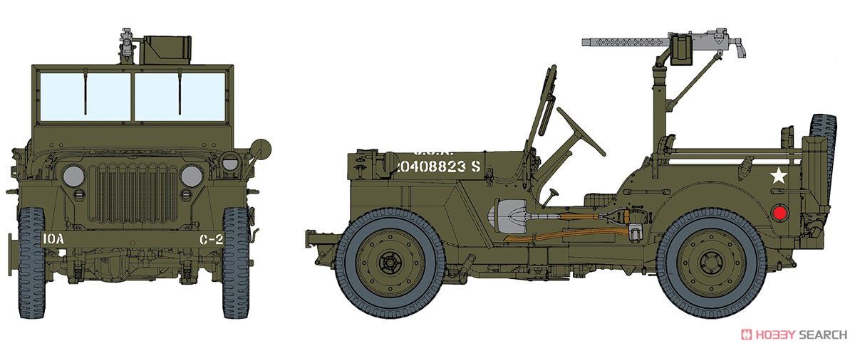 1/4-Ton 4x4 Truck w/.30-cal Machine Gun (Plastic model) Other picture1