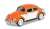 1966 Volkawagen Beetle with Rear Laggage Rack (Orange) (Diecast Car) Item picture1
