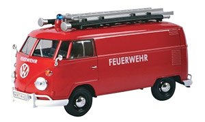 Volkawagen Type2 (T1) Delivery Van Fire Truck Red (Diecast Car)