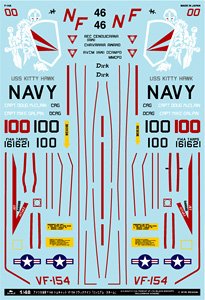 アメリカ海軍 F-14A トムキャット VF-154 ブラックナイツ 「ミレニアム・スキーム」 (デカール)