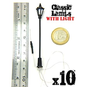 1/72(28mm)-1/32(54mm) Classic Street Lamp LED Light (10 Pieces) (Material)