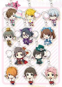 The Idolm@ster SideM Fortune Acrylic Key Ring Hug Love Ver. Vol.4 (Set of 11) (Anime Toy)