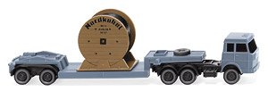 (N) Hanomag Henschel Low-loader Truck Trailer Combination `Nordkabel` (Tiefladesattelzug (Hanomag Henschel)) (Model Train)