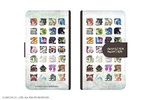 [Monster Hunter] Diary Smartphone Case for Multi Size [L] 02 (Monster Icon) (Anime Toy)