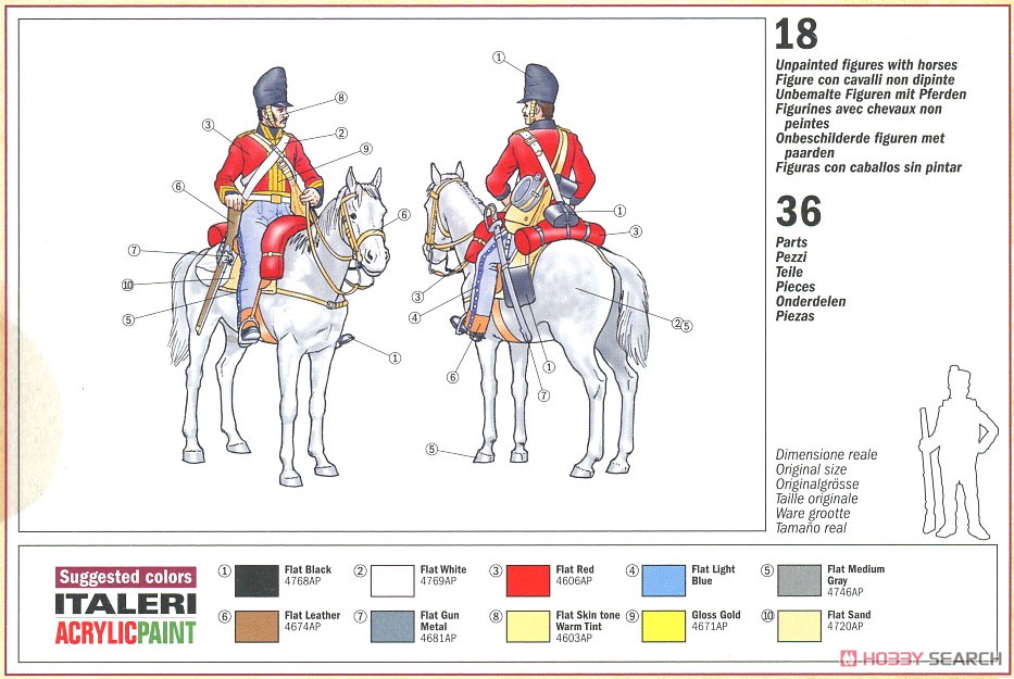 ナポレオン戦争 イギリス重騎兵 スコットグレイ (プラモデル) 塗装1