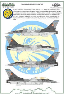 F-16AM/BM in Romanian service (Decal)