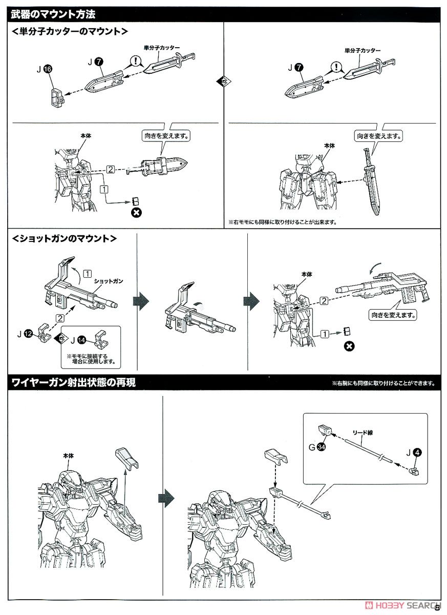 ARX-7 Arbalest (Plastic model) *Package is damaged but there is no problem on the item itself Assembly guide6