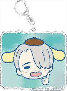 Yuri on Ice x Sanrio Characters Big Key Ring Victor Stamp Ver. A (Anime Toy)