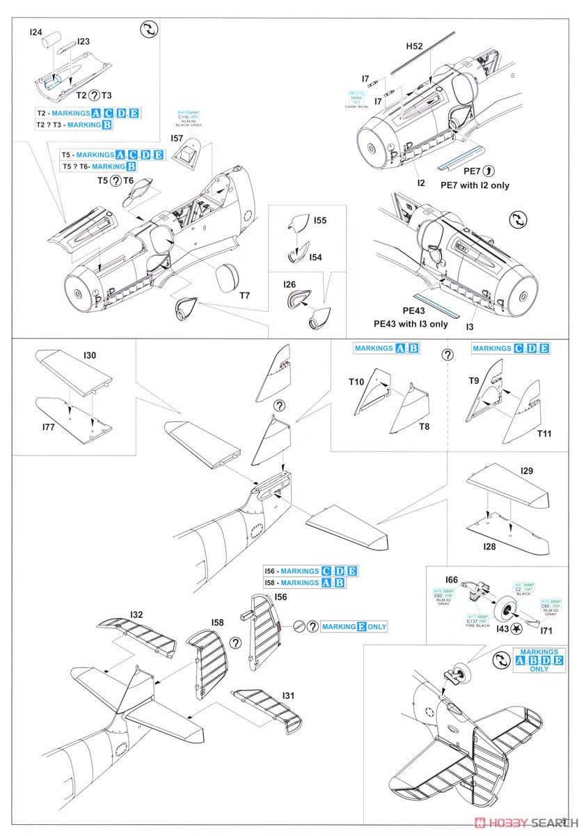 Bf109G-14 プロフィパック (プラモデル) 設計図3