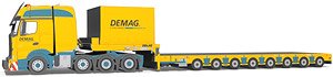Mercedes-Benz Arocs Gigaspace 8 x 4 Nooteboom 8-axle Semi Low-loader + 10ft Container `Demag` (Diecast Car)