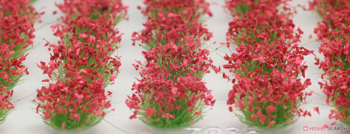 Grassland / Grass Height: 12mm (Green w/Red Flower) (42 Pieces) (Model Train) Item picture1
