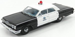 シボレー ビスケーン サンカルロス警察 1963 ブラック / ホワイト (ミニカー)