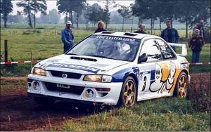 スバル インプレッサ WRC 1998年Tulip Rally 2位 Bert De Jong / Ton Hillen (ミニカー)