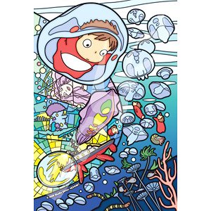 Ponyo on the Cliff by the Sea Beginning of Adventure (Jigsaw Puzzles)