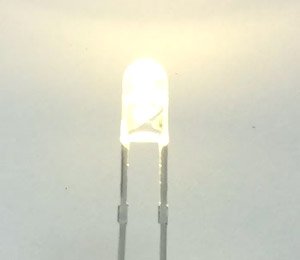 3mm Round Shape LED w/ Built-in Resistor Warm White (20 Pieces) (Model Train)