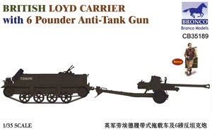 Loyd Carrier + 6 Pounder Anti Tank Gun w/Figure (Plastic model)