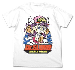 Dr.スランプ アラレちゃん フルカラーTシャツ WHITE S (キャラクターグッズ)
