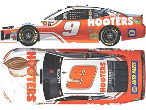 NASCAR Cup Series 2018 Chevrolet Camaro HOOTERS #9 Chase Elliott ELITE Series (ミニカー)