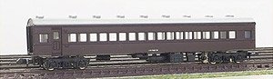 Pre-Colored J.N.R. Passenger Car Type SUHAFU43 Coach with Brake (Brown) (Unassembled Kit) (Model Train)