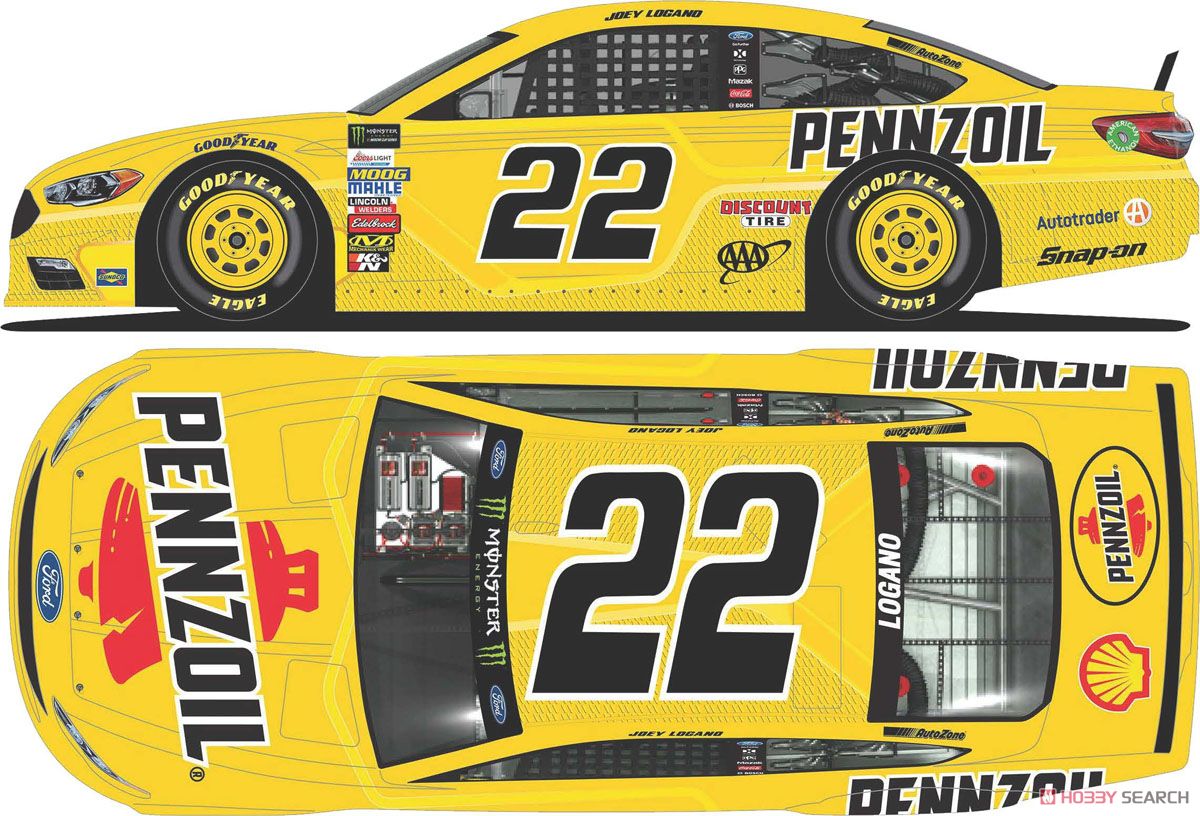 NASCAR Cup Series 2018 Ford Fusion PENNZOIL #22 Joey Logano (ミニカー) その他の画像1