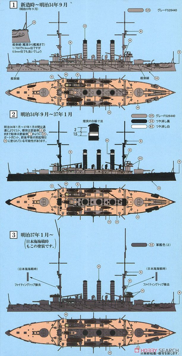 一等巡洋艦 出雲 某小説ver (宮沢模型流通限定) (プラモデル) 塗装2