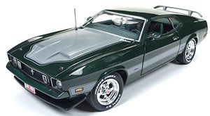 1973 Ford Mustang Mach 1 Hot Rod Magazine (Dark Green) (Diecast Car)
