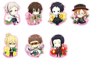 Bungo Stray Dogs Clear Clip Badge Spring Flower (Set of 7) (Anime Toy)