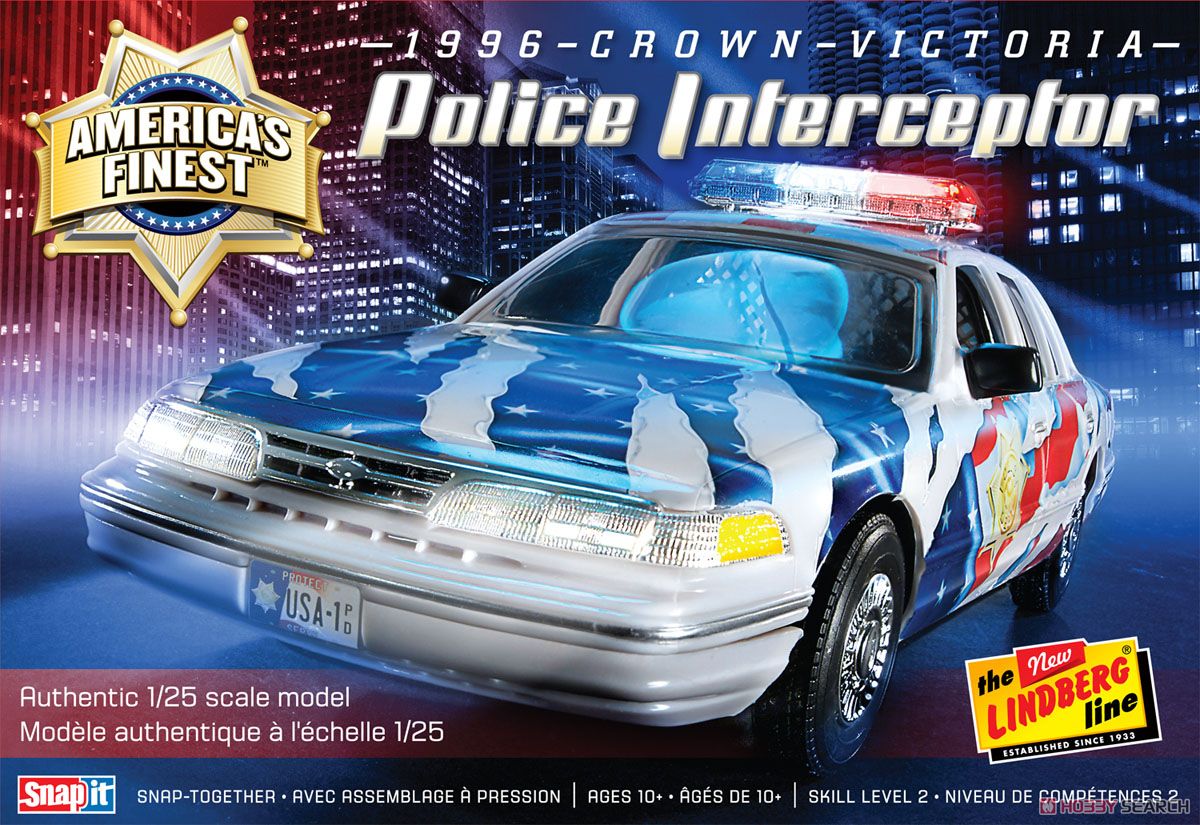 1996 フォード クラウン ビクトリア ポリス・インターセプター アメリカンポリスカー最優秀賞マシン (プラモデル) パッケージ1
