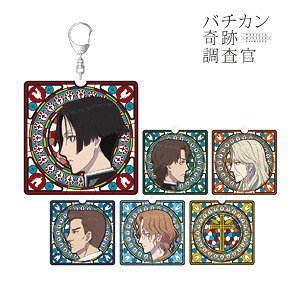 Vatican Miracle Examiner Stained Glass Style Trading Acrylic Key Ring (Set of 6) (Anime Toy)