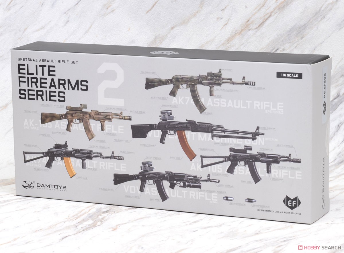 ダムトイ 1/6 エリートファイヤーアームズシリーズ 2 スペツナズ アサルト ライフル AK105 セット ブラック (ドール) パッケージ1