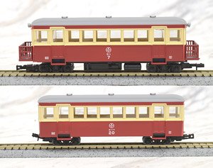 鉄道コレクション ナローゲージ80 富井電鉄猫屋線 キハ7・ホハフ20形 旧塗装 (2両セット) (鉄道模型)