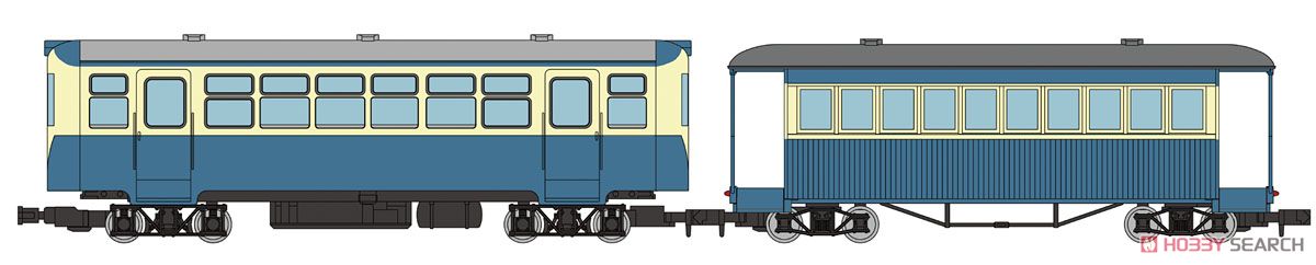鉄道コレクション ナローゲージ80 富井電鉄猫屋線 キハ12・ホハ2形 新塗装 (2両セット) (鉄道模型) その他の画像1