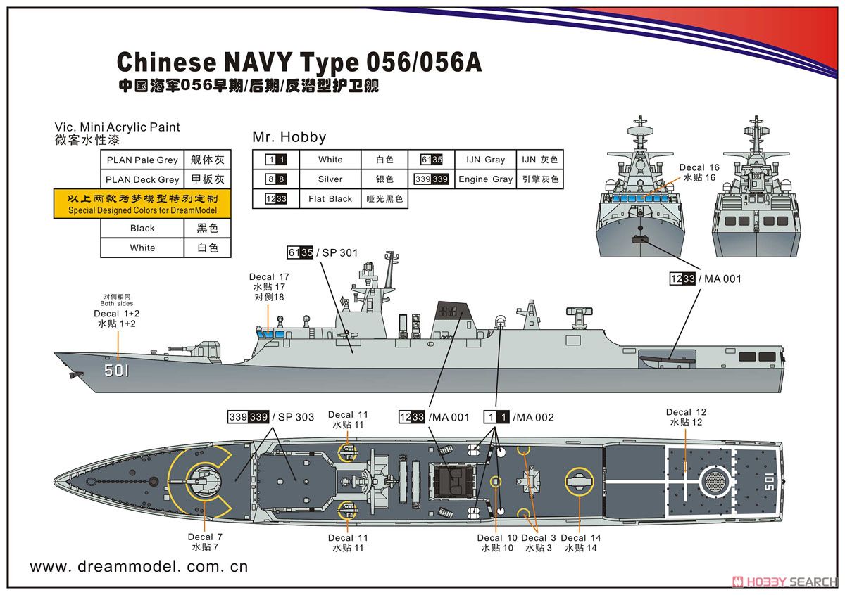 中国海軍 056/056A型 コルベット (プラモデル) 塗装1