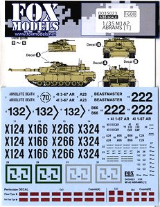 U.S. M1A2 Abrams Decal Set [1] (Decal)