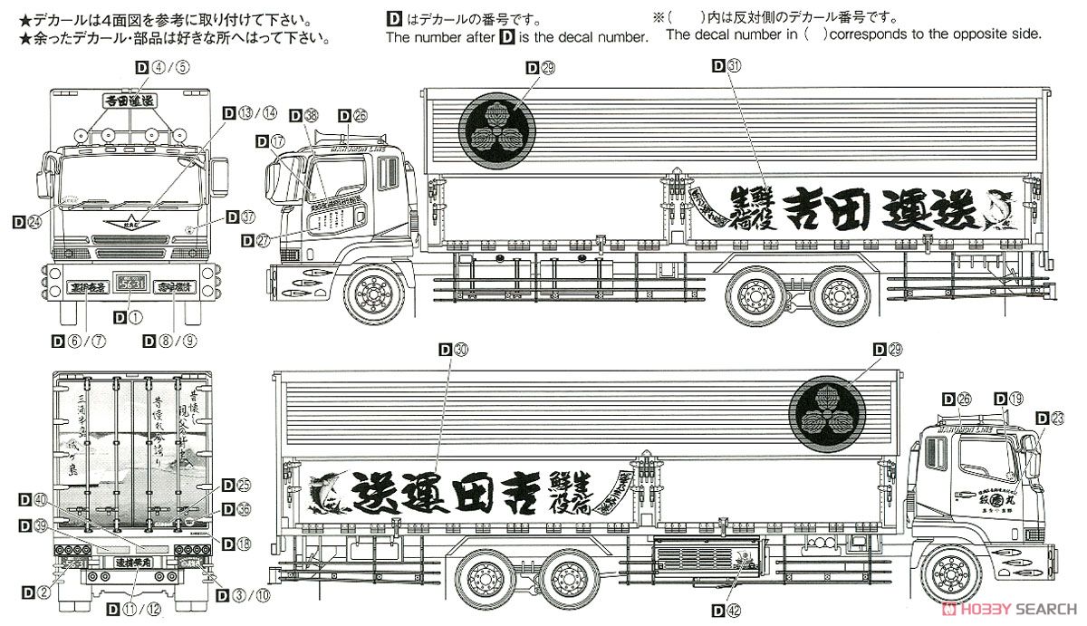 吉田運送 丸紋ライン (プラモデル) 塗装2