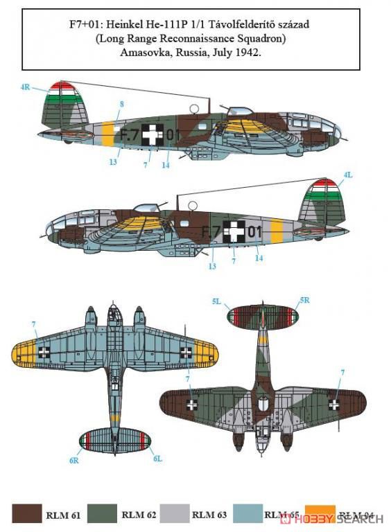 Heinkel He-111 P in Hungarian Service (Decal) Item picture3