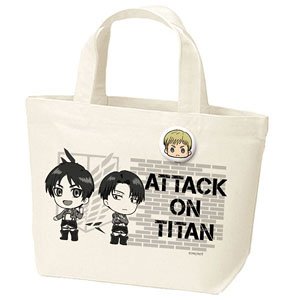 Attack on Titan Tote Bag w/Can Badge B (Anime Toy)