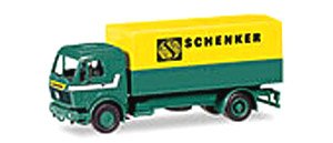 (HO) ミニキット メルセデスベンツキャンバストレーラー `Schenker` (鉄道模型)