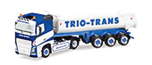 (HO) ボルボ FH ダンプ セミトレーラー `Trio-Trans` (鉄道模型)