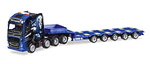 (HO) Volvo FH Gl. 低床セミトレーラー `BDT Logistik GmbH` (鉄道模型)