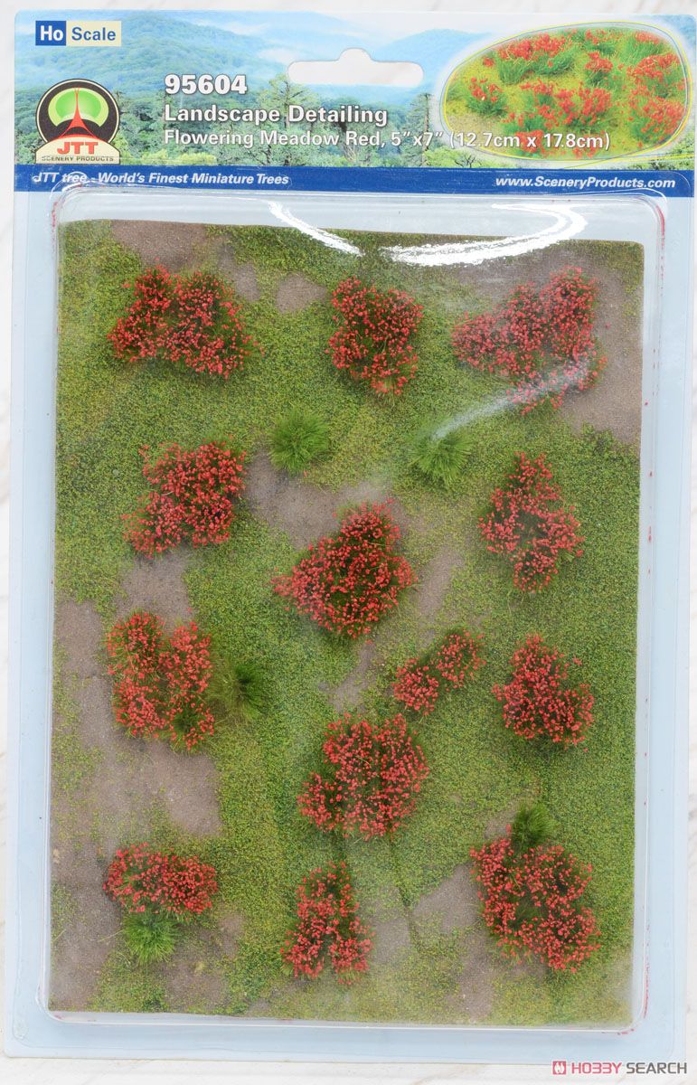 95604 (HO) 情景シート 花盛りの牧草地 (Landscape Detailing - Flowering Meadow Red, 5``x7``) (12.7cm×17.8cm) パッケージ1